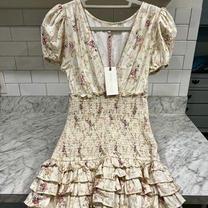 NWT!! LOVESHACKFANCY RADIA DRESS IN PINK PARASAIL SIZE XS